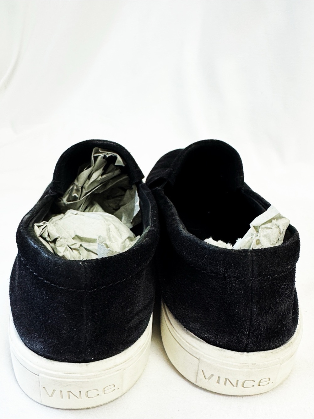 VINCE Black Suede Slip On Sneakers Size 8.5 - Picture 3 of 6